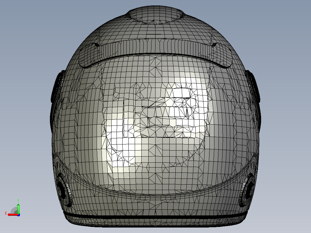F1头盔后视图