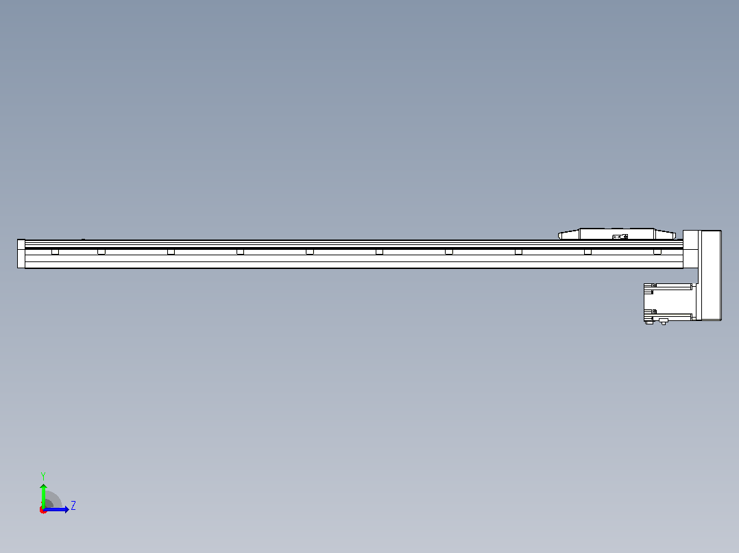滚珠丝杠直线轴内置导轨TPA-GCR-170-2510C-L1150-MP-M75-N3左视图