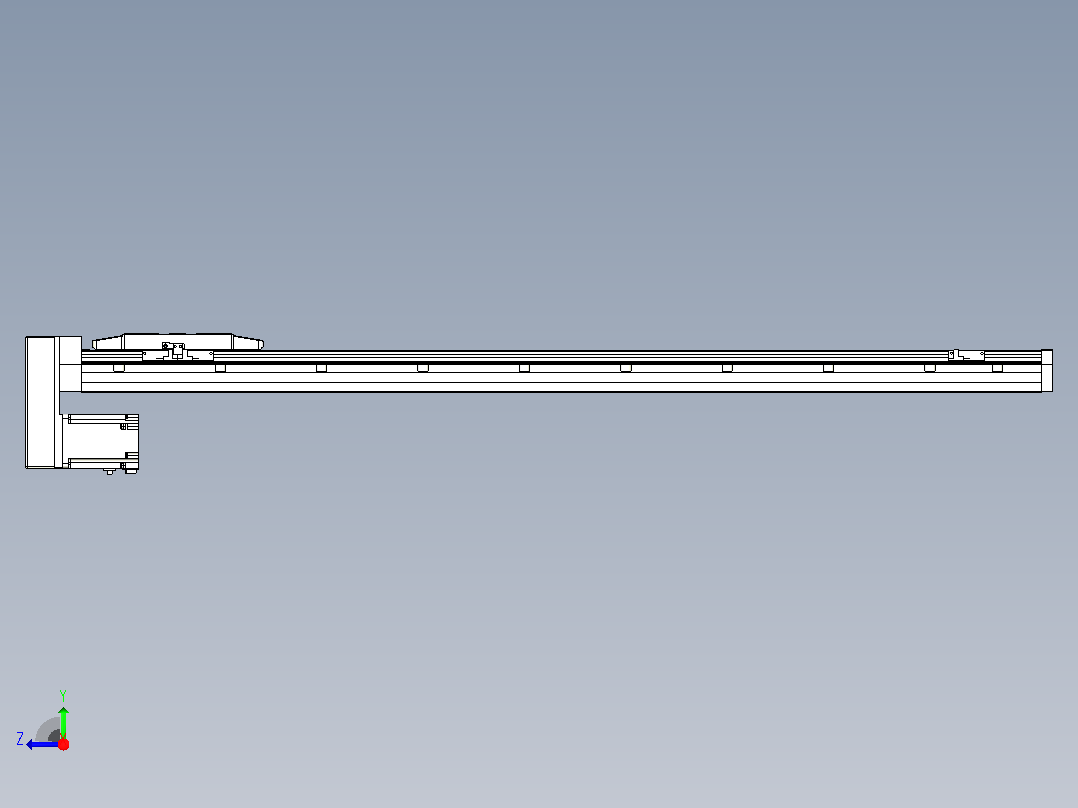 滚珠丝杠直线轴内置导轨TPA-GCR-170-2510C-L1150-MP-M75-N3右视图