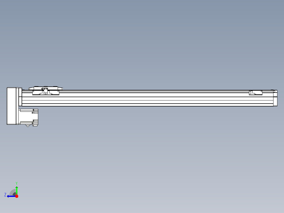 滚珠丝杠直线轴内置导轨TPA-GCR-80-1610C-L800-MP-M20-N3右视图