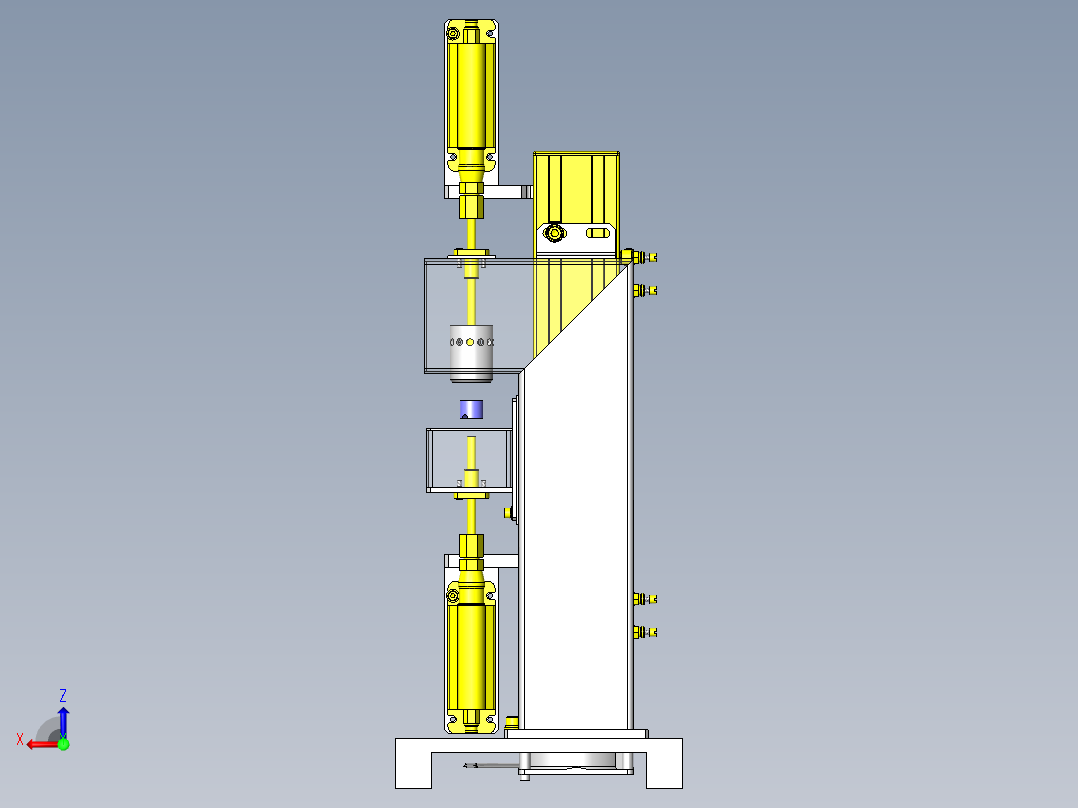 送风清洗机构后视图