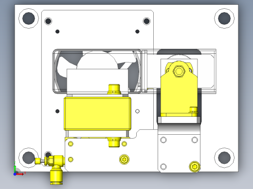 送风清洗机构俯视缩略图