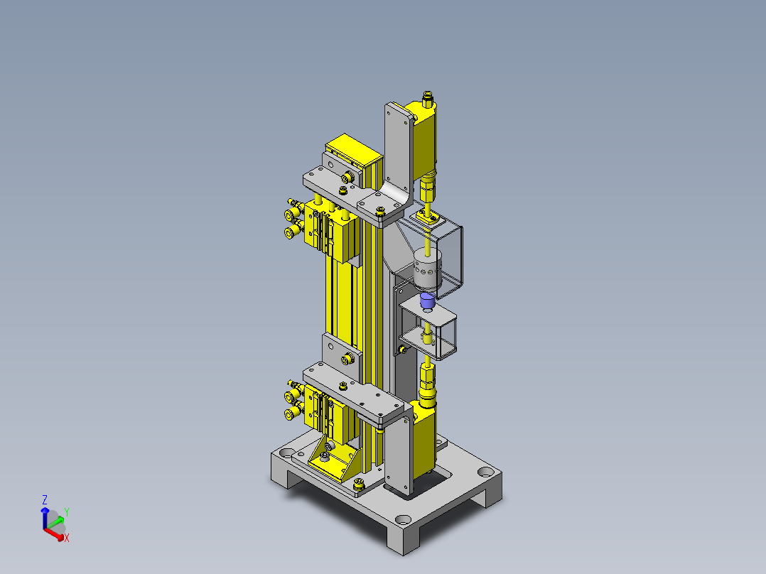送风清洗机构正等轴测图