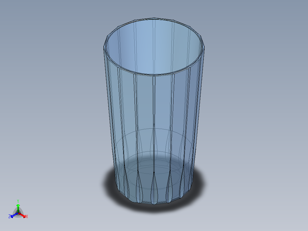 透明玻璃杯模型