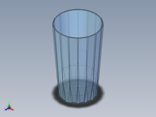 透明玻璃杯模型