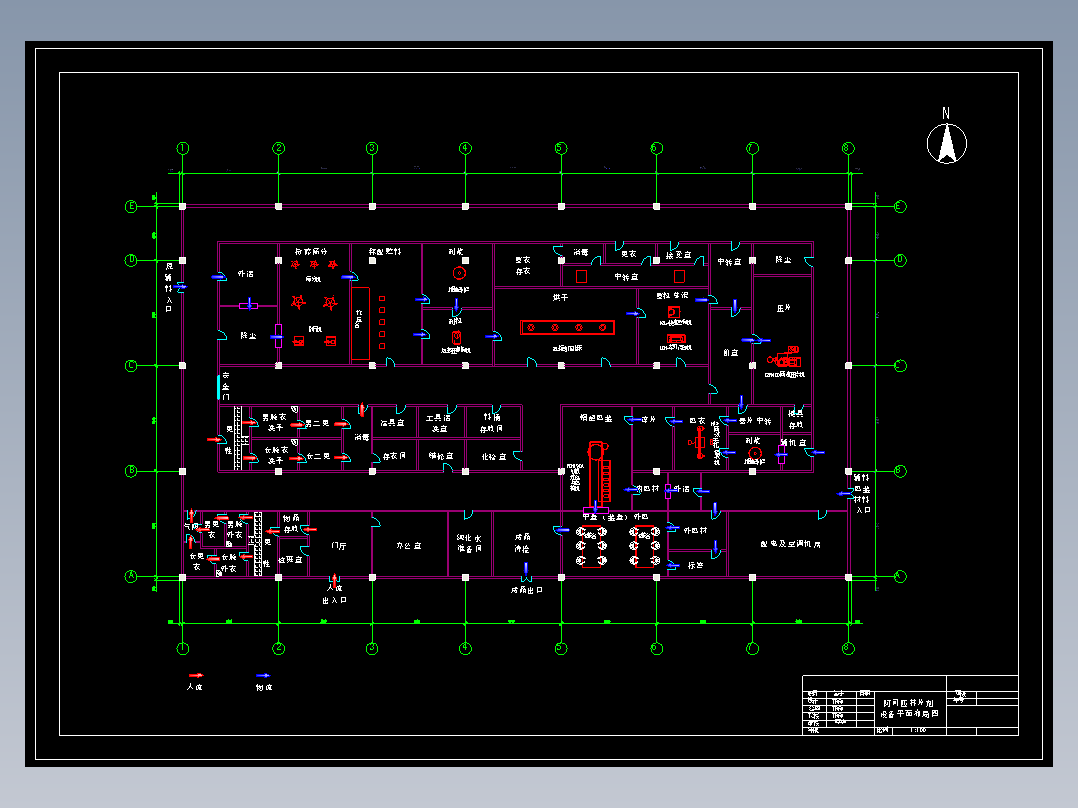 C175-阿司匹林片剂生产车间设备平面布局图