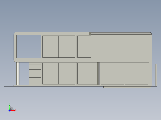 solidworks 现代房屋设计前视缩略图