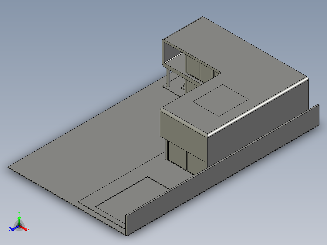 solidworks 现代房屋设计正等轴测图