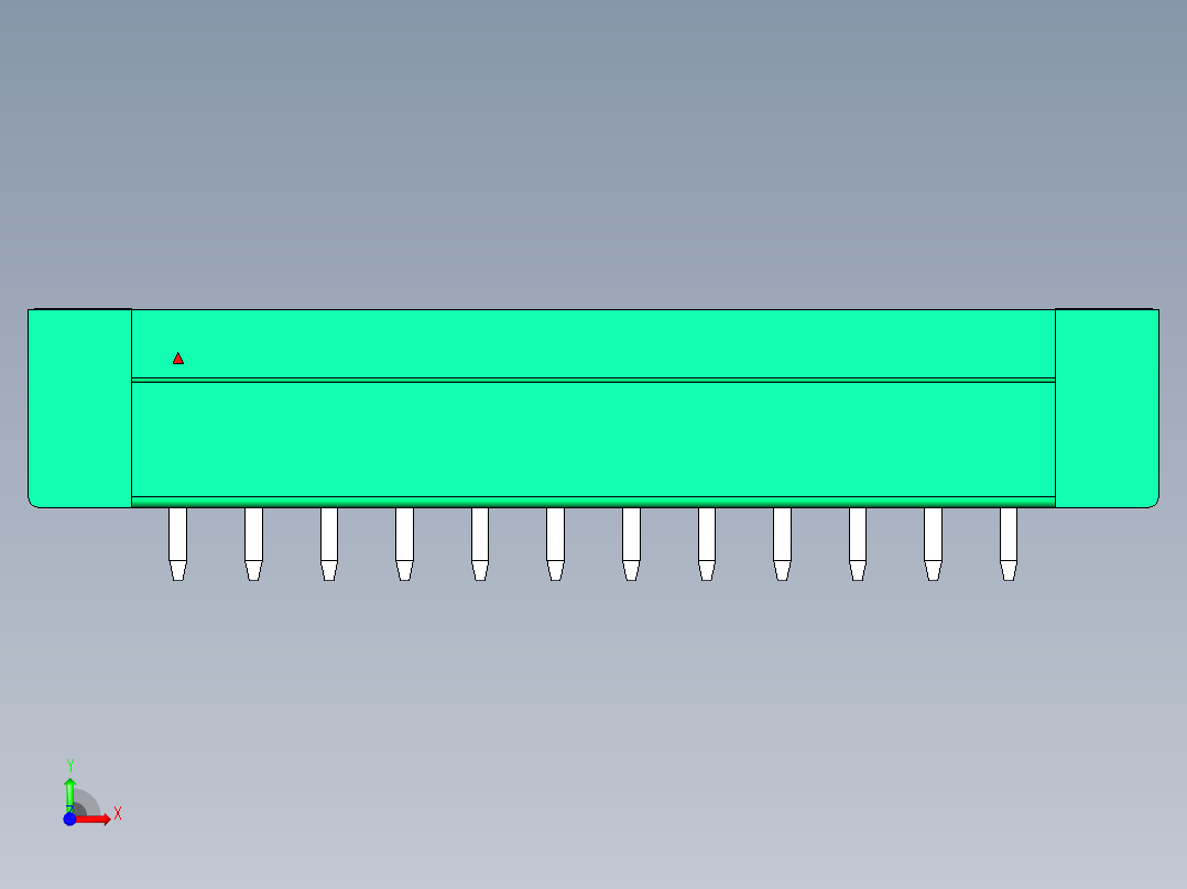 DEGSON 15EDG（公头） 3.5mm 螺钉锁紧，插拔式接线端子 FullPack-15EDGVM-3.5-12P-14-00AH前视图