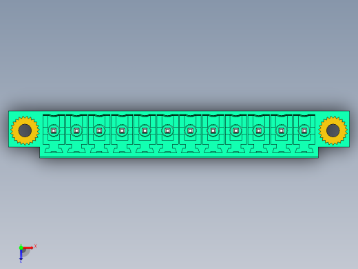 DEGSON 15EDG（公头） 3.5mm 螺钉锁紧，插拔式接线端子 FullPack-15EDGVM-3.5-12P-14-00AH俯视缩略图