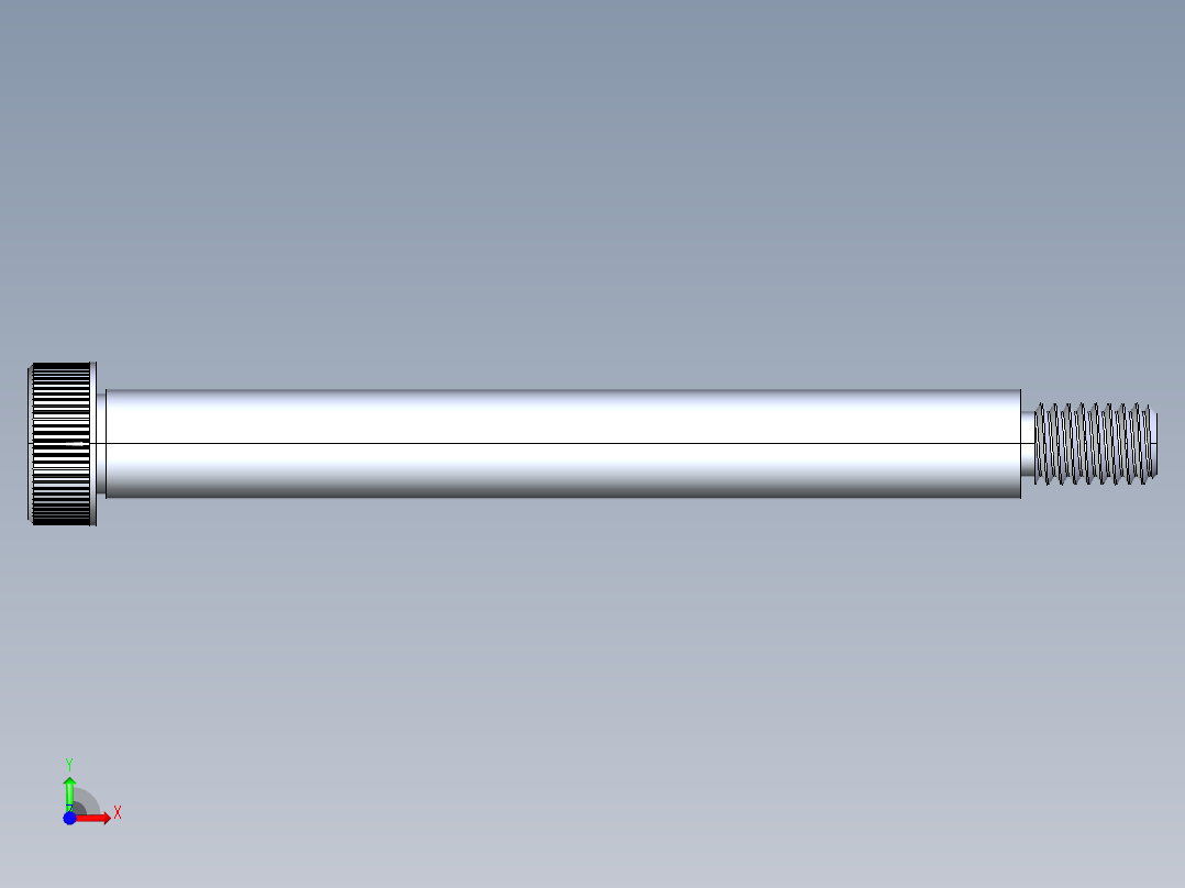 内六角螺螺栓-SB 0.375-16 x4.25前视图