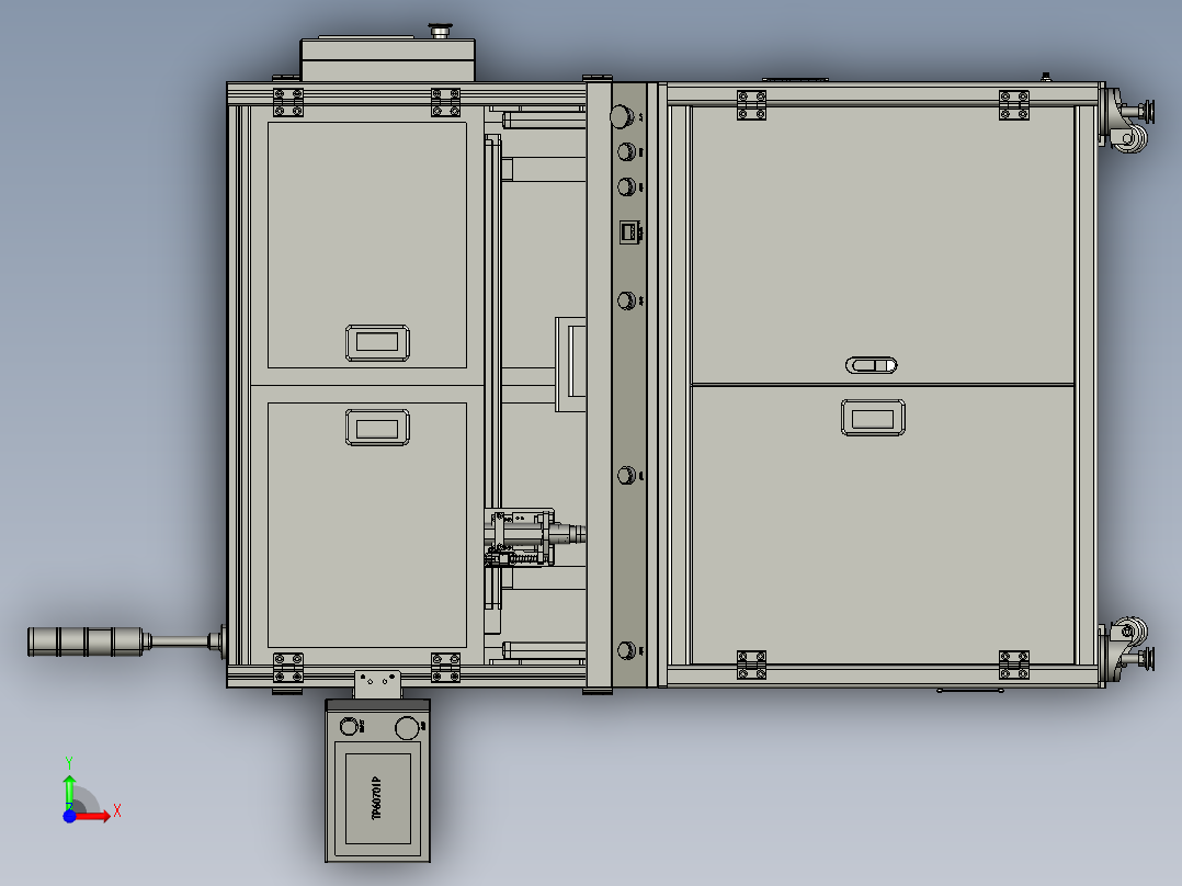 双Y轴吸气式锁螺丝机前视图