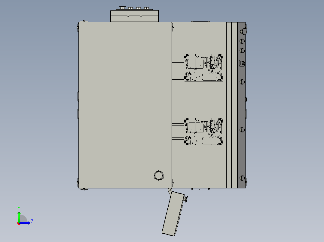 双Y轴吸气式锁螺丝机左视图
