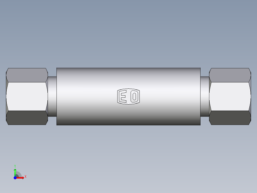 卡套式工业通用硬管接头EO_Weld_bulkhead_fitting_ESV08ZL前视图