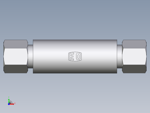 卡套式工业通用硬管接头EO_Weld_bulkhead_fitting_ESV08ZL前视缩略图