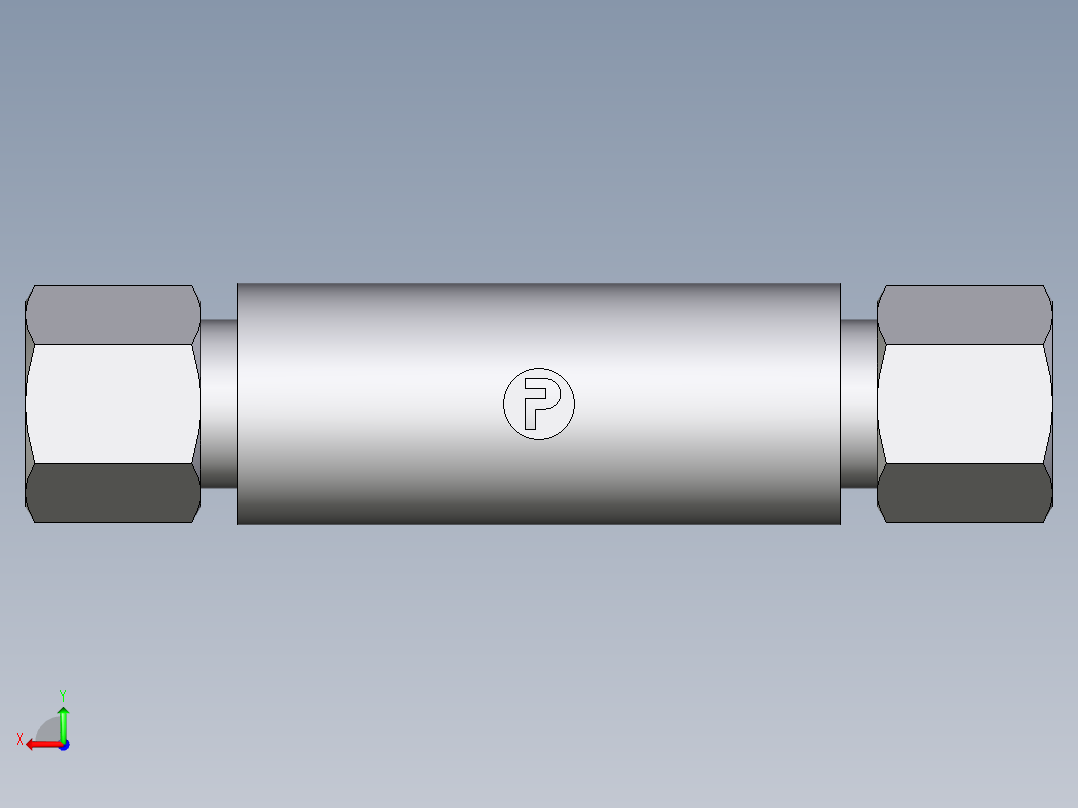 卡套式工业通用硬管接头EO_Weld_bulkhead_fitting_ESV08ZL后视图