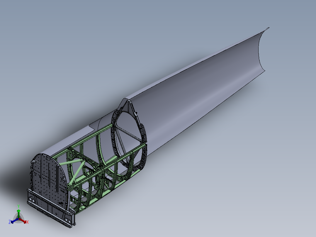 前车架组件正等轴测图