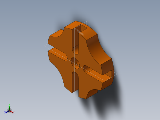 4槽槽轮正等轴测缩略图