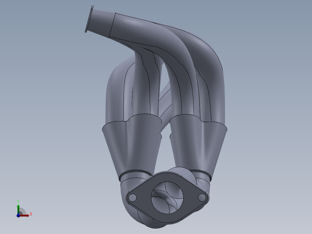 排气歧管前视图