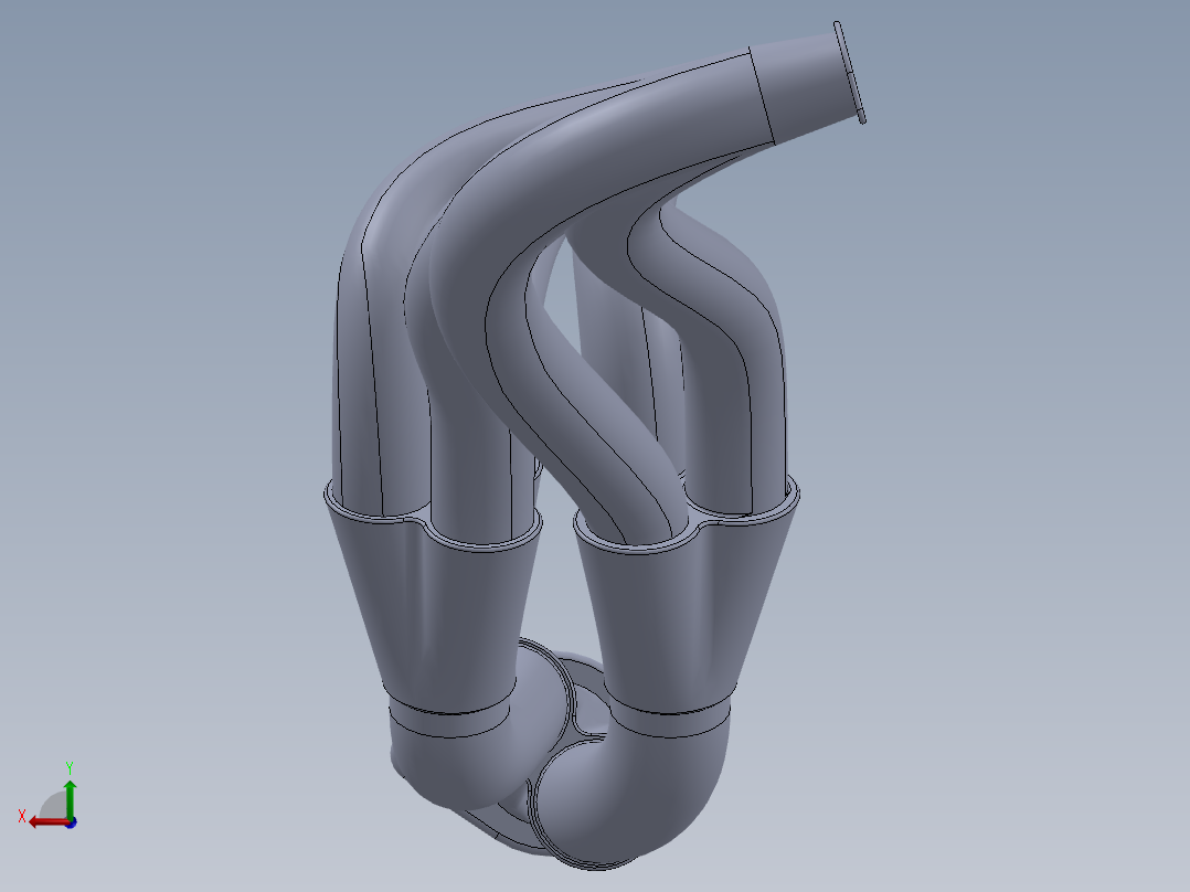 排气歧管后视图