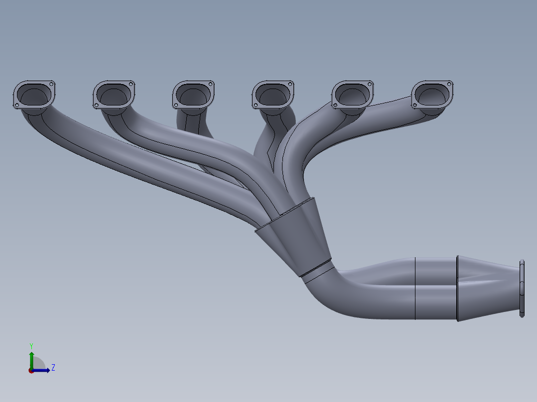 排气歧管左视图