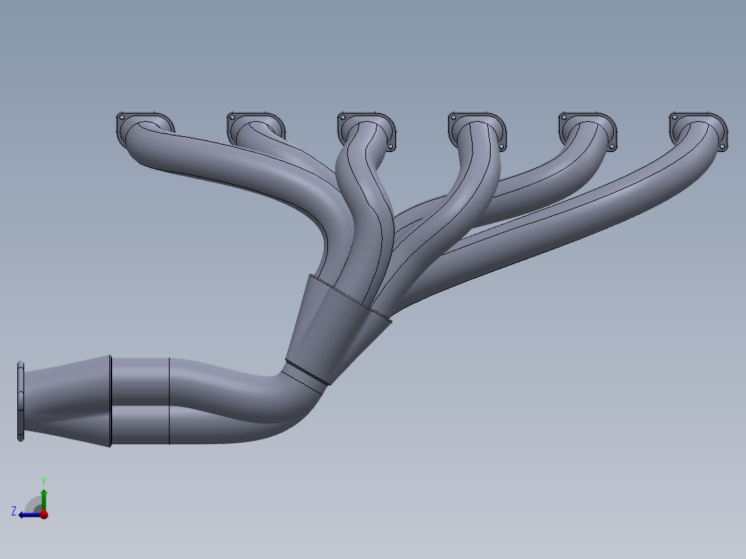排气歧管右视图
