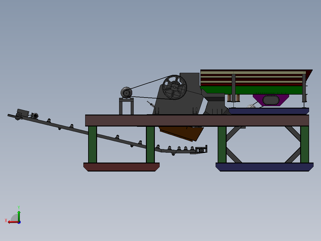 移动式破碎机后视图