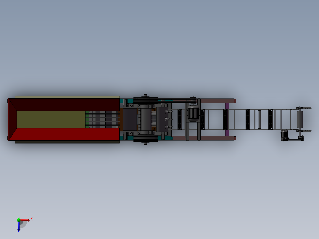 移动式破碎机俯视图