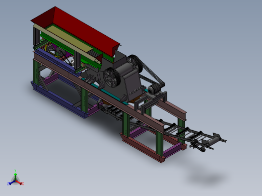 移动式破碎机正等轴测缩略图