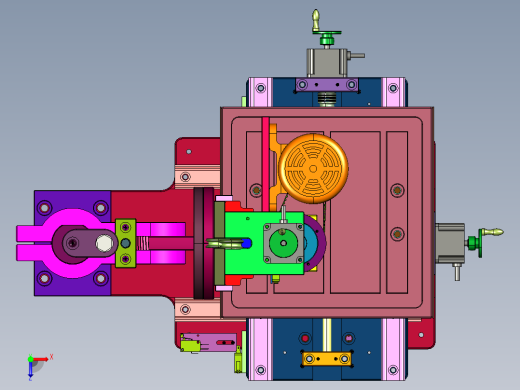 高速打孔攻丝一体机床俯视缩略图