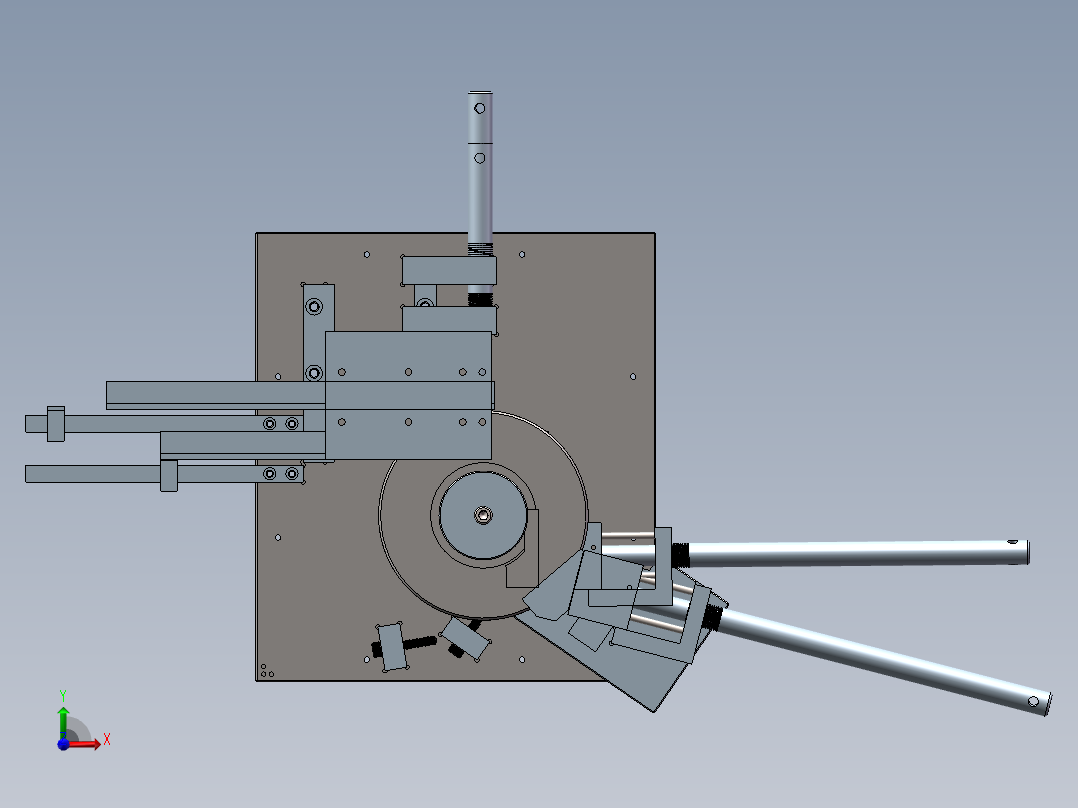 手动弯管机模型设计前视图