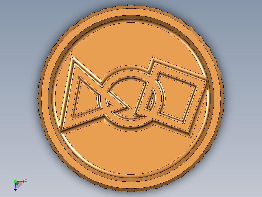 第一枚硬币俯视图