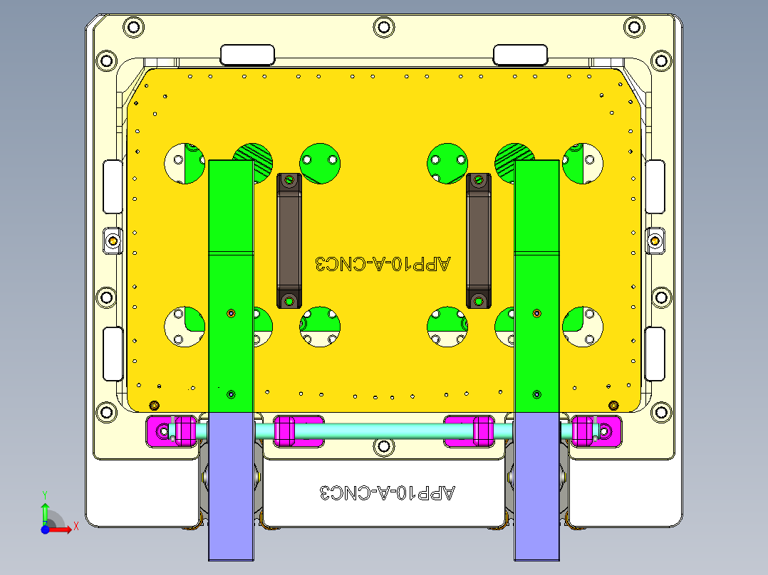 app10_lcd_cover_al-CNC3笔记本CNC工装夹具三维模型-0630前视图