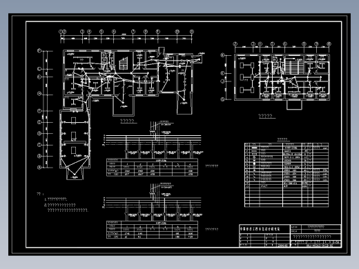 加压泵站及综合楼照明平面及系统图