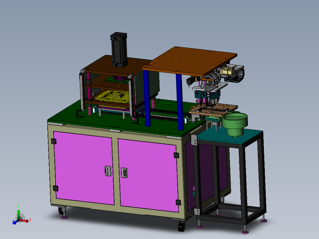 面板自动上料热熔机(含DFM,BOM)sw17可编辑