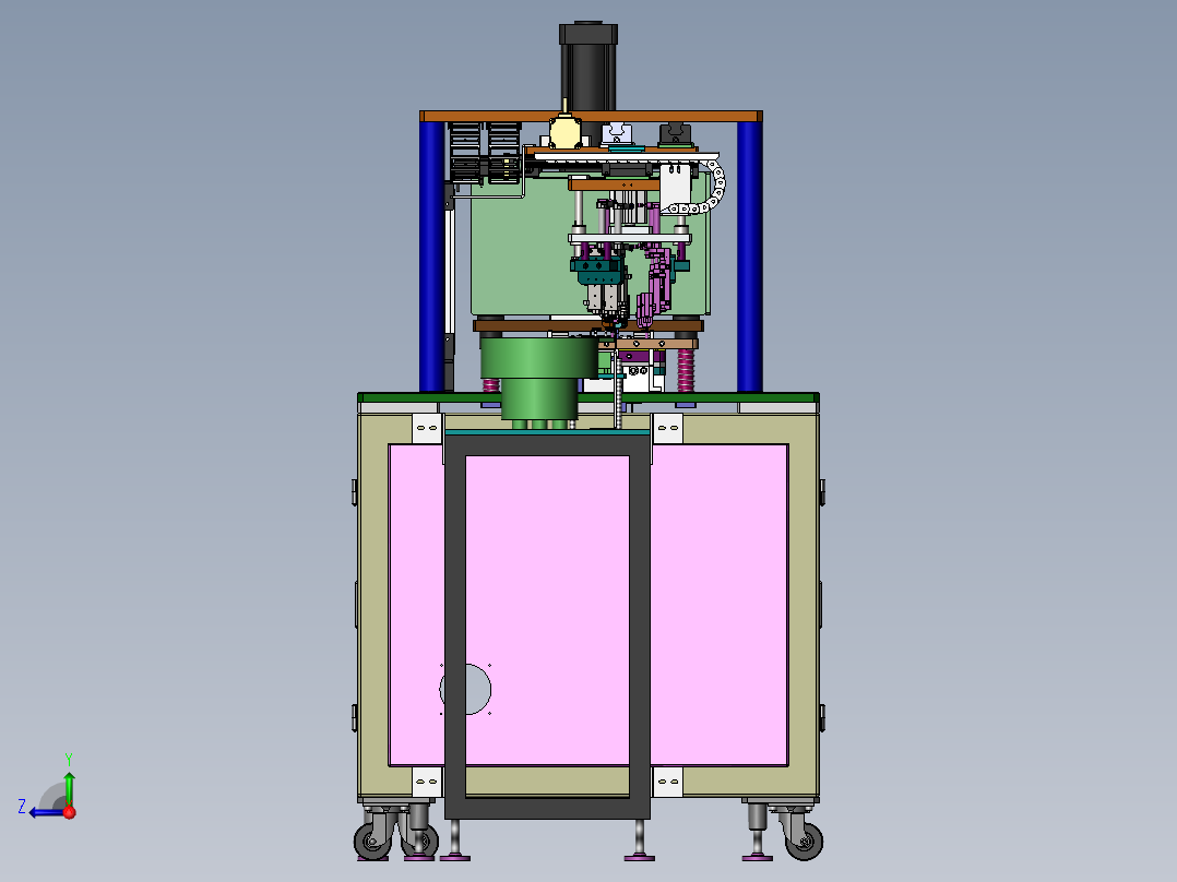 面板自动上料热熔机(含DFM,BOM)sw17可编辑右视图