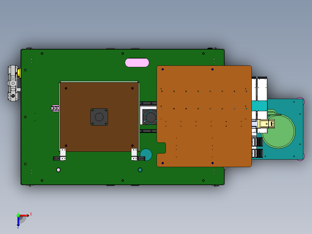 面板自动上料热熔机(含DFM,BOM)sw17可编辑俯视图