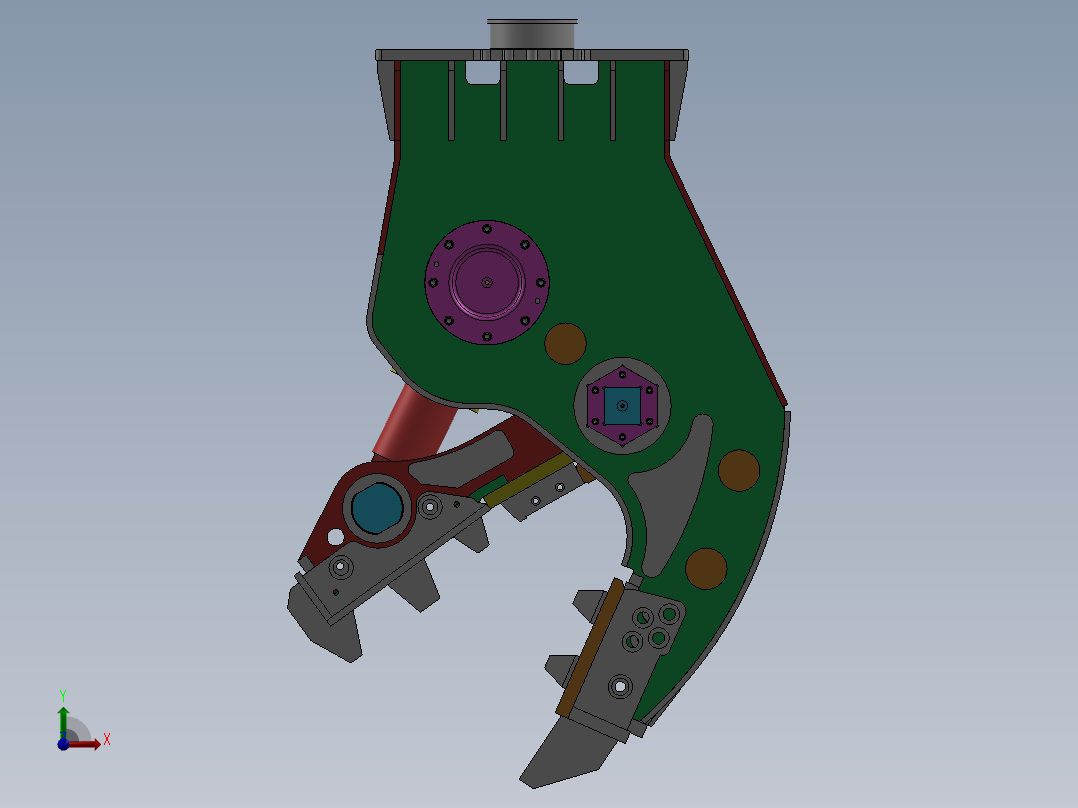 30T单缸单轴钳前视图