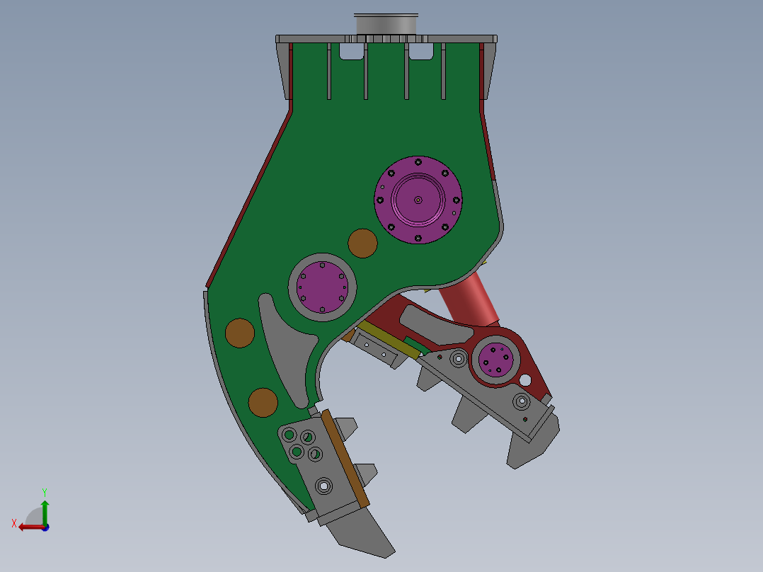 30T单缸单轴钳后视图