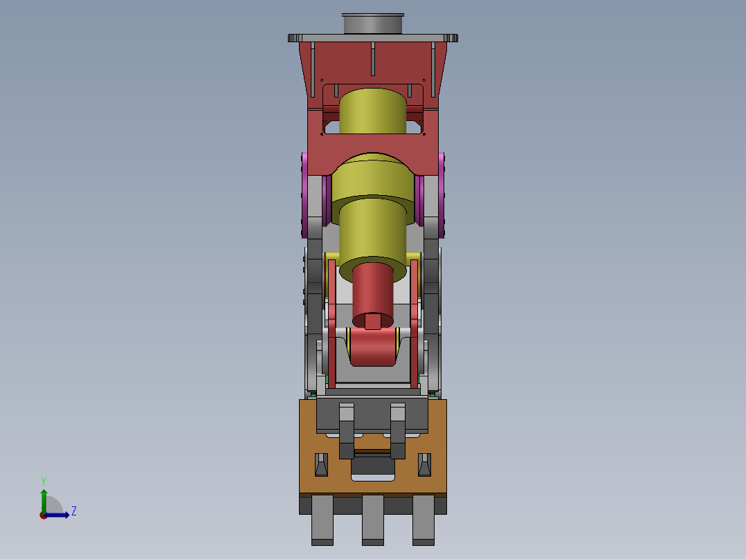 30T单缸单轴钳左视图