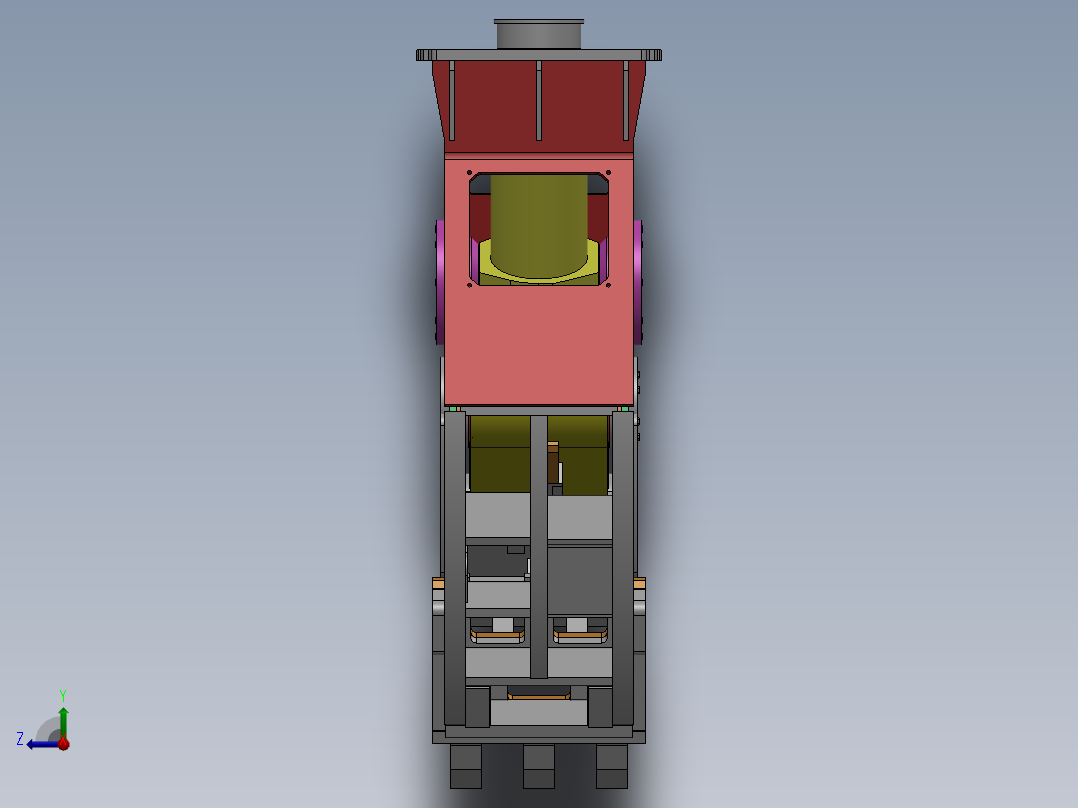 30T单缸单轴钳右视图