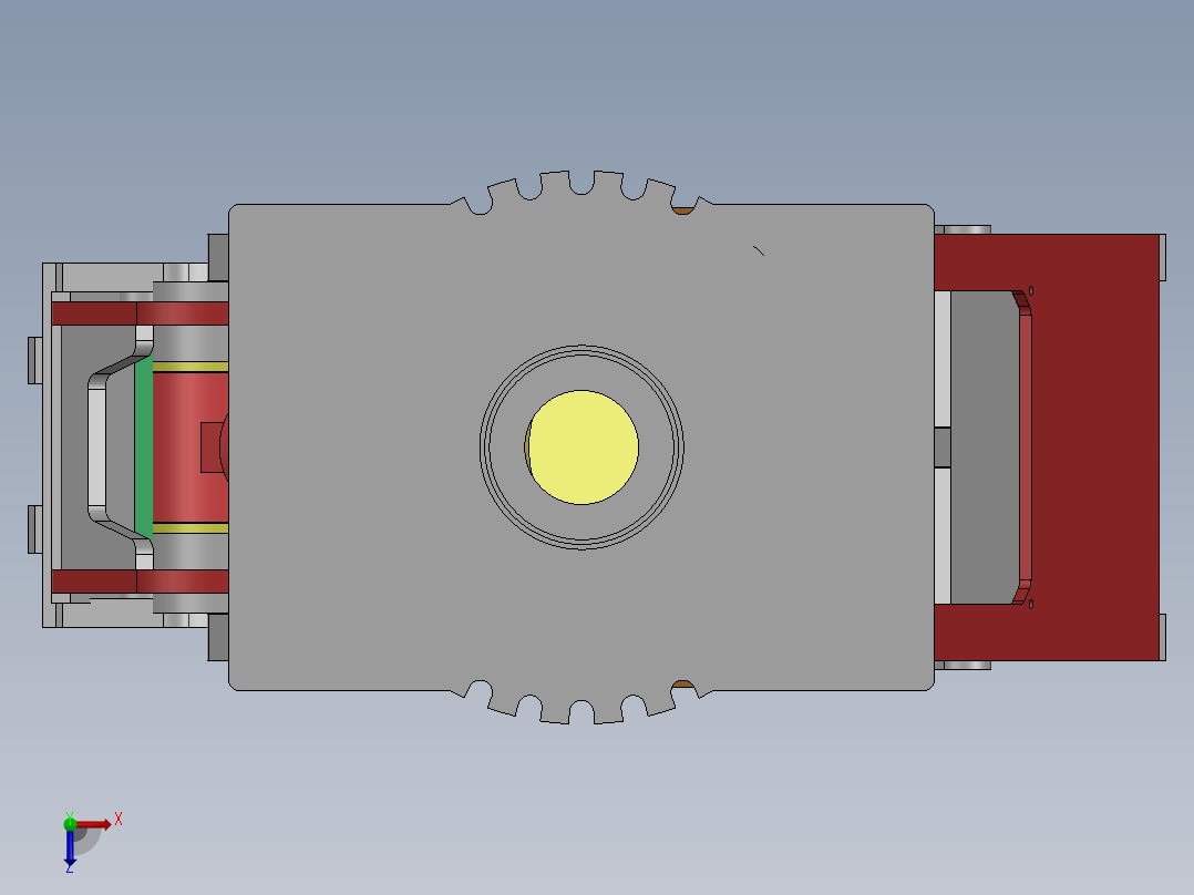 30T单缸单轴钳俯视图