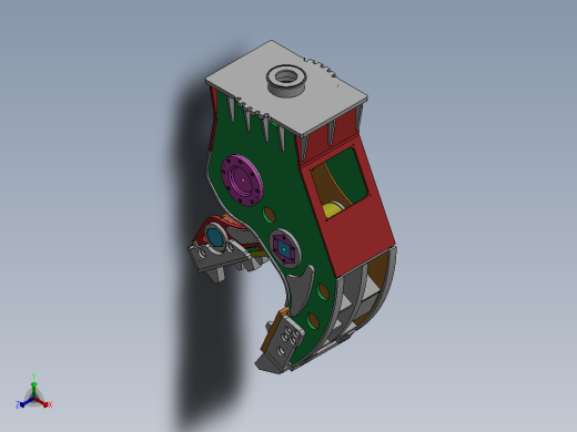30T单缸单轴钳正等轴测缩略图