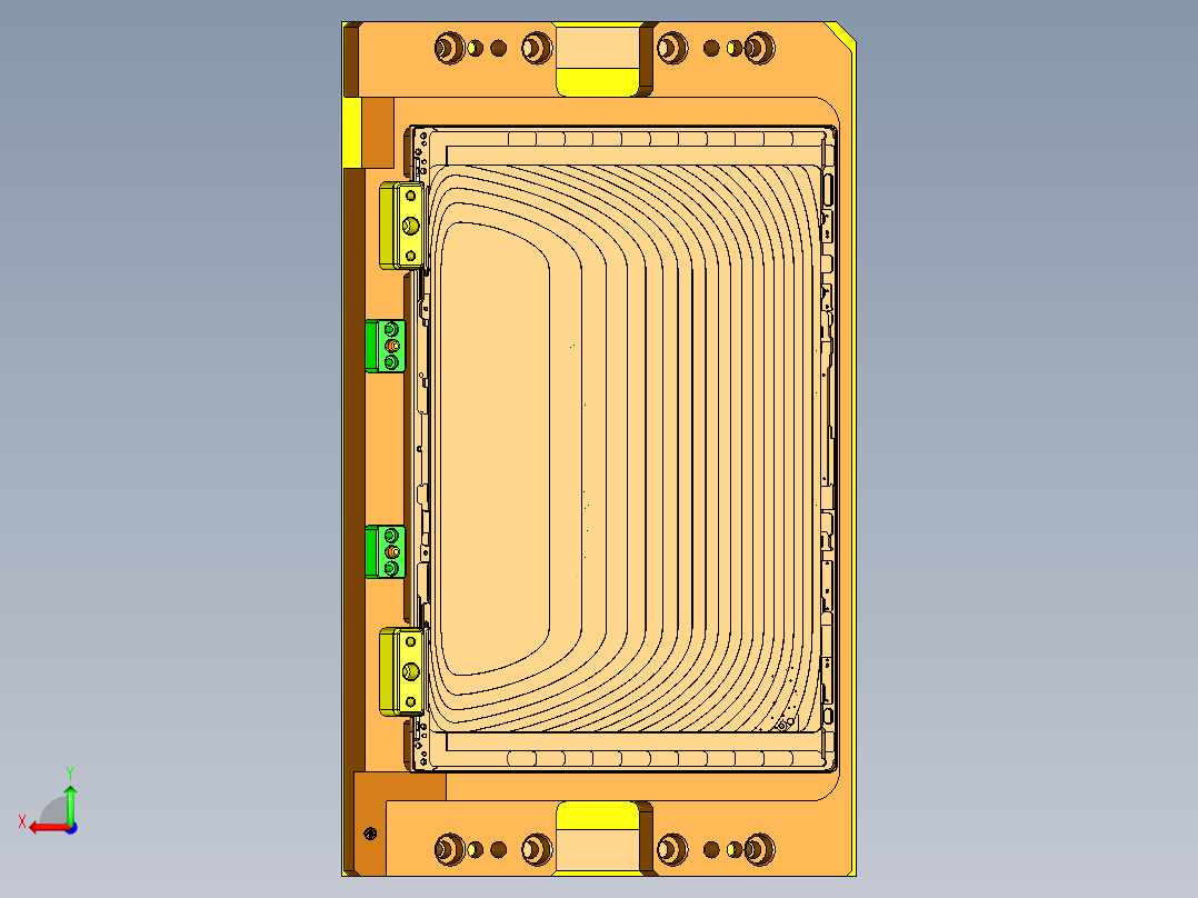 金属外壳铣外形编程程序模型后视图