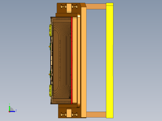 金属外壳铣外形编程程序模型左视缩略图