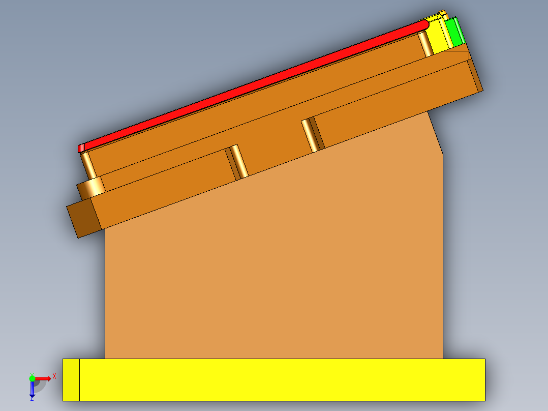金属外壳铣外形编程程序模型俯视图