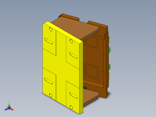 金属外壳铣外形编程程序模型正等轴测缩略图