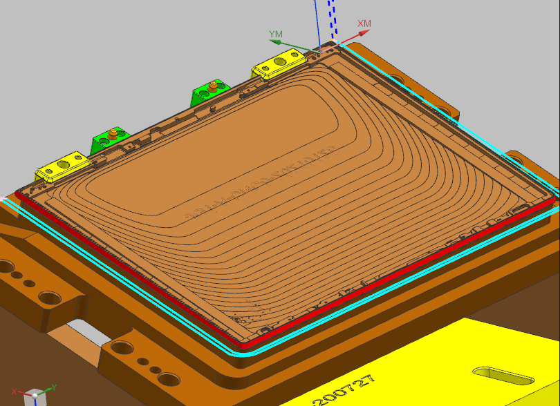 金属外壳铣外形编程程序模型
