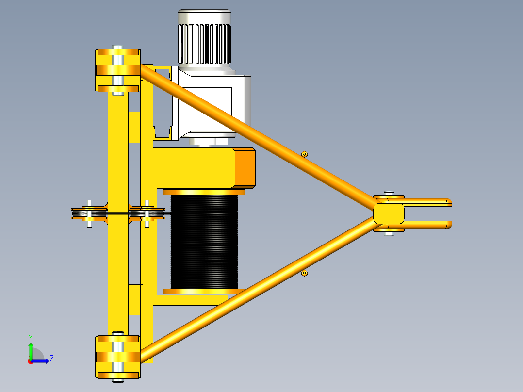 塔式起重机结构3D图纸 STP格式左视图