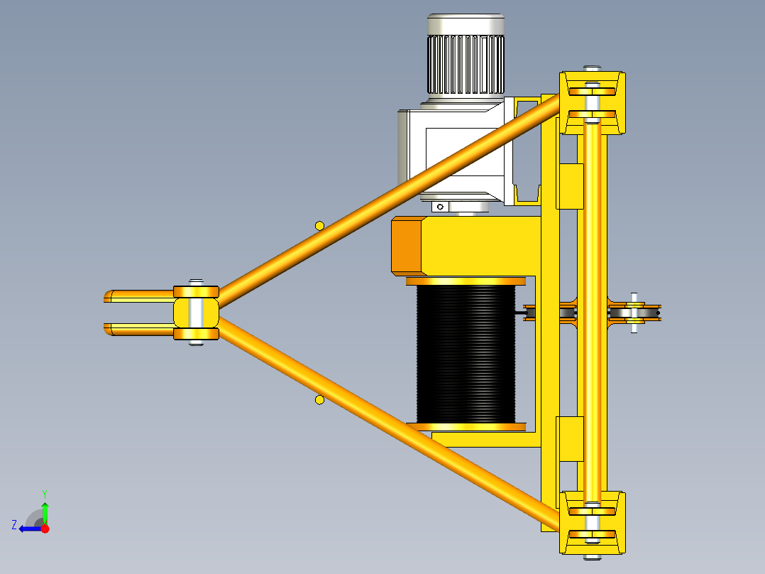 塔式起重机结构3D图纸 STP格式右视图